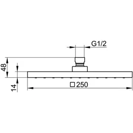 Keuco Kopfbrause eckig 250x250 mm (53086130100)