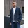 STREET ONE MEN, Herren, Gr. XXL (46), blau (bold blau), Stoff, 75% Polyester, 20% Viskose, 5% Elasthan, unifarben, normal normal, V-Ausschnitt, Bündchen, Jacken Blouson, aus elastischem Materialmix