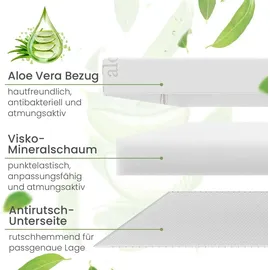 eloneo Visko-Topper Reise-Set 70 x 200 cm weiß