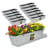GarPet Paletten Blumenkasten Pflanzkasten Europalette Blumenkasten Paletten Blumenkästen aus Paletten Metall 12 Stück im Set