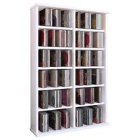 VCM Ronul CD-Regal 60 x 18 x 92 cm Weiß