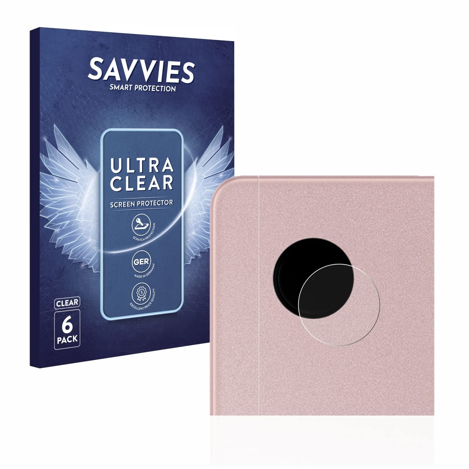 Savvies 6 Stück Schutzfolie für Samsung Galaxy Tab A8 LTE (NUR Kameraschutz) Displayschutz-Folie Ultra-Transparent
