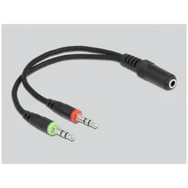 DeLock Headset kabelgebunden Schwarz, Blau Mikrofon-Rauschunterdrückung Headset Gaming