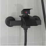 vidaXL Duschmischer Schwarz G 1/2 Zoll
