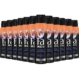 Fa Pflege Men Dark Passion Deodorant 12 x 150 ml