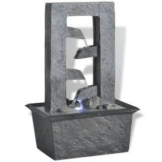 vidaXL Zimmerbrunnen mit LED-Licht Polyresin