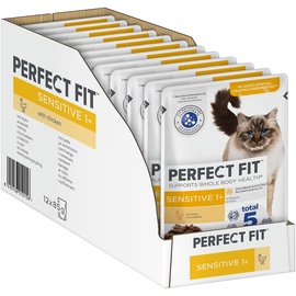Perfect Fit Sensitive 1 + mit Huhn in Sauce 12 x 85 g