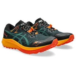 Trailrunningschuh ASICS "Fuji Lite 5", Gr. 49, saxon grün, rainy lake, Textil, sportlich, Schuhe, Trailrunningschuh