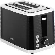 ECG ST 2750 Stripe | Toaster | Schwarz | 7 wählbare | - Schwarz/Silber