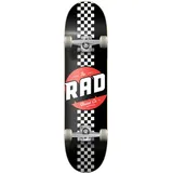 Rad Unisex – Erwachsene Checker Stripe Skateboard, Schwarz, 8"