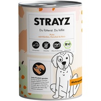 STRAYZ BIO 6 x 400 g - Bio-Pute mit Bio-Kürbis, Bio-Fenchel & Bio-Reis