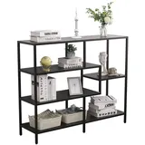 Coemo Regal Chicago M Raumteiler 120x35x100cm Metall 5 Ablageflächen schwarz