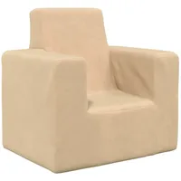 vidaXL Kindersofa Creme Weich Plüsch