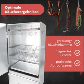 Lemodo Räucherofen 80 cm Silber