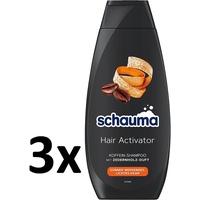 3x Schauma - Koffein Shampoo - Hair Activator - Zedernholz Duft - je 400ml