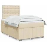 Maison Exclusive - Boxspringbett mit Matratze Creme 120x200 cm Stoff - Creme