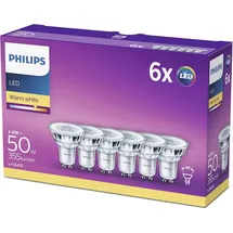 Philips LED Classic Spot 4,6W/827 50W, 36°, 6-pack GU10