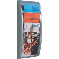 Paperflow Quick Blick 4061-35 Prospekthalter Aluminium DIN A4 Anzahl