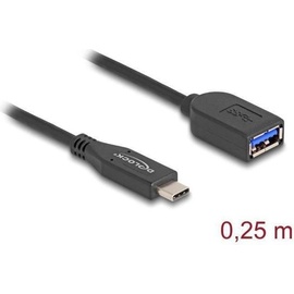 Delock USB Kabel USB 3.2 Gen 2 (3.1 Gen 2) USB C USB A Schwarz