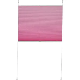 K-HOME Klemmfix-Plisse pink 65 x 130 cm