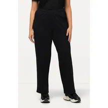 Ulla Popken Sporthose Gerade Schwarz 50/52