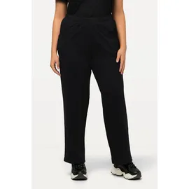 Ulla Popken Sporthose Gerade Schwarz 50/52