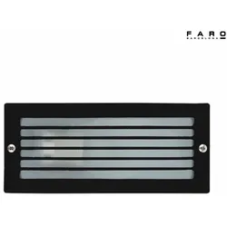 Faro Outdoor Wandeinbauleuchte ESCA E27, IP44, schwarz FAR-71481