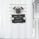 Spirella Duschvorhang Bad Dog 180 x 180 cm weiß