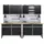 Ondis24 Werkstatt-Set Metall 240 cm grau/schwarz