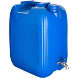 BLAU 20 L BPA-frei Wasserbehälter Wasserkanister mit verzinkt Hahn Trinkwasserkanister Wassertank Camping USW.