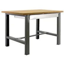 Proregal Werkbank, Grau, Metall, 180x87x75 cm, Freizeit, Heimwerken, Werkstatt, Werkbänke