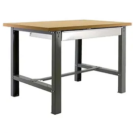 Proregal Werkbank, Grau, Metall, 180x87x75 cm, Freizeit, Heimwerken, Werkstatt, Werkbänke