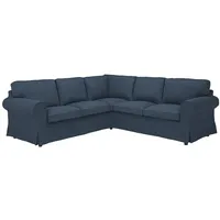 IKEA EKTORP Bezug für Ecksofa 4-sitzig Kilanda dunkelblau Kilanda dunkelblau