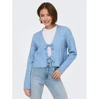 Only Strickjacke ONLFIA LS STRING CARDIGAN KNT NCA blau