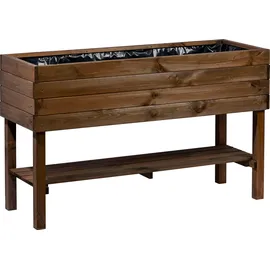 Dobar Hochbeet 117 x 40 x 80 cm Braun