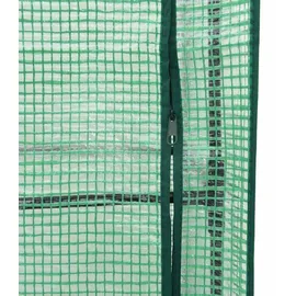 vidaXL Gartenplanter mit Gewächshausabdeckung und Rädern Blaugrau 1 St.