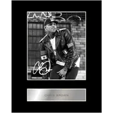 Chris Brown Autogramm-Fotodruck, mit Passepartout, Geschenk
