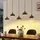 LINDBY Durbis 5-flg. 25 W 149 cm Holz grau