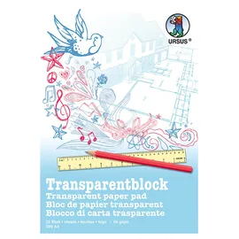 Ludwig Bähr Transparentblock DIN A4 25 Blatt weißes Transparentpapier 65 g/qm