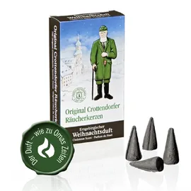 Crottendorfer Räucherkerzen Crottendorfer 4er Set Räucherkerzen Erzgebirgischer Weihnachtsduft/Bunte Mischung/Kaminzauber/Zimtapfel - Inhalt jeweils 24 Stück, Größe M (Sta...