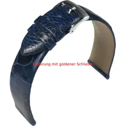 Eulit Straußenleder Straußenbein 20mm" E57694620501" - blau