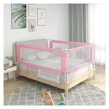 vidaXL Kleinkind-Bettschutzgitter Rosa 120x25 cm Stoff