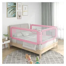vidaXL Kleinkind-Bettschutzgitter Rosa 120x25 cm Stoff