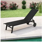 Costway Gartenliege 150 x 0 x 0 cm Schwarz