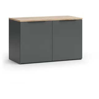 Vicco Kommode Wido Anthrazit, 80 x 50 cm mit 2 Türen