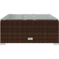 vidaXL 4-tlg. Garten-Lounge-Set mit Kissen Braun Poly Rattan - Braun