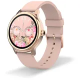 DCU TECNOLOGIC - Sophie Smartwatch - Smartwatch für Damen Rose Gold mit rosa Silikonband - HD-Touchscreen 1,2 Zoll - IP67 wasserdicht - 22 Sportmodi - DCU Smart App