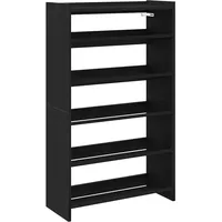 VidaXL Schuhregal Schwarz 60x25x100 cm Holzwerkstoff