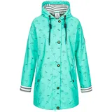Regenjacke ANKERGLUT "Friesennerz WIZZARD PEAK WOMEN UMBR", Damen, Gr. 50 (XL), blau (türkis), Obermaterial: 100% Polyurethan; Futter: 100% Polyester, figurumspielend, gerader Abschluss mit Druckknopf, Jacken Regenjacke, auch in Großen Größen erhältlich