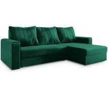 masseno Eckcouch Polyester 2-Sitzer Grün